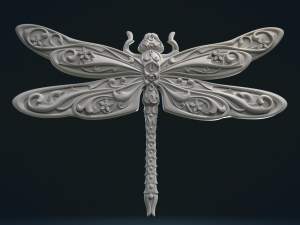 dragonfly relief 3D 打印模型