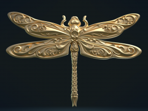 dragonfly relief 3D 打印模型