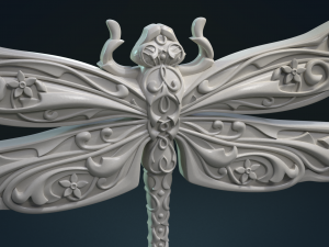 dragonfly relief 3D 打印模型