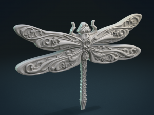 dragonfly relief 3D 打印模型