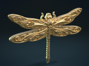 dragonfly relief 3D 打印模型
