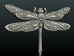 dragonfly relief 3D 打印模型