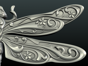 dragonfly relief 3D 打印模型