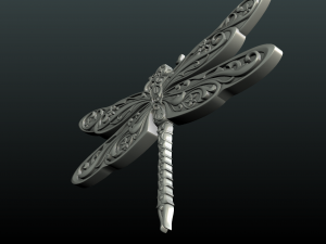 dragonfly relief 3D 打印模型