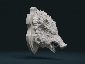 wild boar mounted head 3D Print Model