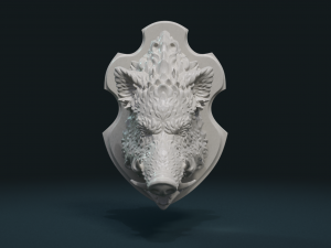 wild boar mounted head Modelo de impresión 3D