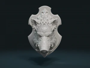 wild boar mounted head 3D Print Model