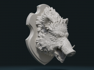 wild boar mounted head Modelo de impresión 3D