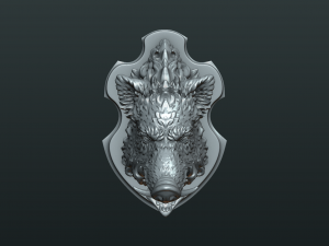 wild boar mounted head Modelo de impresión 3D