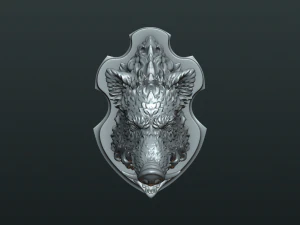 wild boar mounted head 3D Print Model