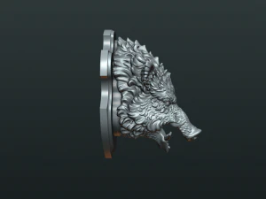 wild boar mounted head 3D Print Model