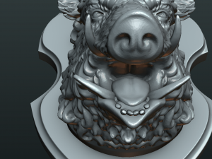 wild boar mounted head Modelo de impresión 3D