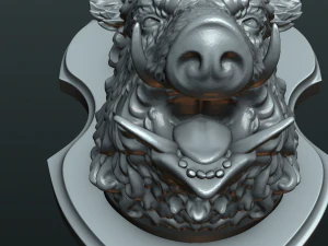 wild boar mounted head 3D Print Model