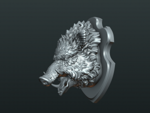 wild boar mounted head Modelo de impresión 3D