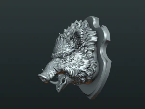 wild boar mounted head 3D Print Model