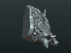wild boar mounted head Modelo de impresión 3D