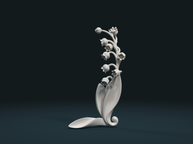 lily of the valley Model Cetak 3D .c4d .max .obj .3ds .fbx .stl .blend