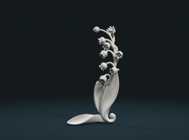 lily of the valley 3D Print Model .c4d .max .obj .3ds .fbx .stl .blend 