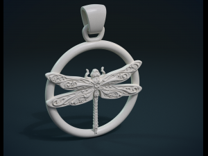 dragonfly pendant Modello di stampa 3D