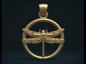 dragonfly pendant Modello di stampa 3D