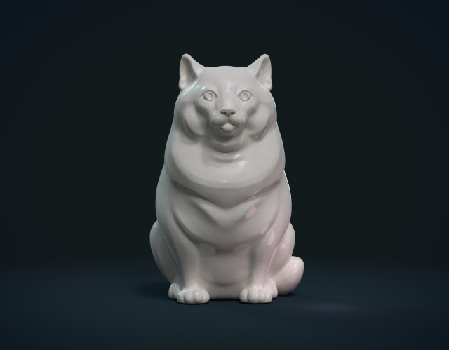 fat cat Model Cetak 3D .c4d .max .obj .3ds .fbx .stl .blend 
