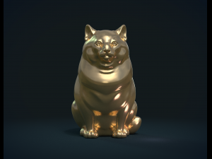 fat cat Model Cetak 3D