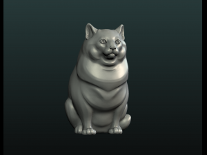 fat cat Model Cetak 3D