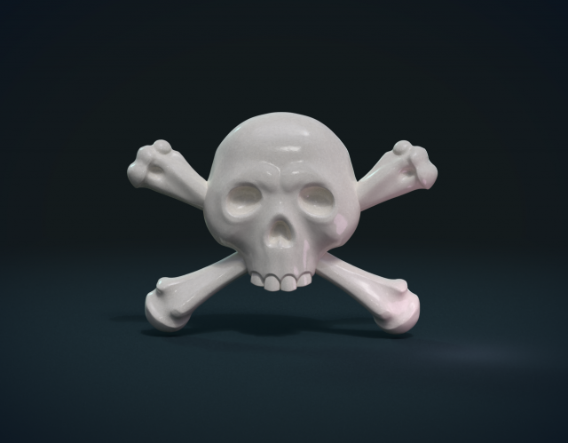 simple skull relief 3D Принт Модель .c4d .max .obj .3ds .fbx .stl .blend 