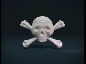 simple skull relief 3D Print Model
