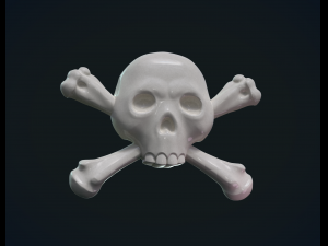 simple skull relief 3D Принт Модель