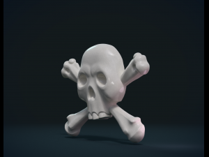 simple skull relief 3D Принт Модель
