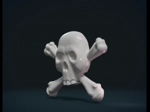 simple skull relief 3D Print Model