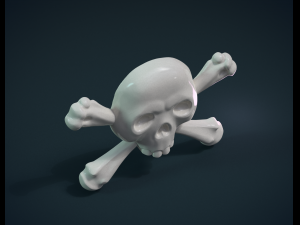 simple skull relief 3D Принт Модель