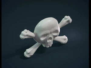 simple skull relief 3D Print Model