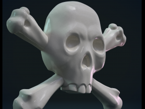 simple skull relief 3D Принт Модель