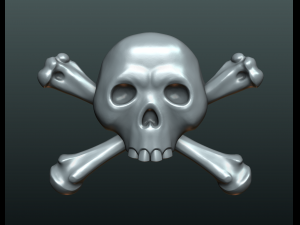 simple skull relief 3D Принт Модель