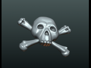 simple skull relief 3D Принт Модель