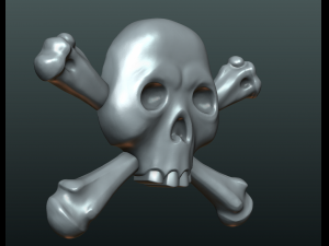 simple skull relief 3D Принт Модель