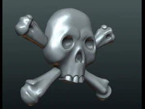 simple skull relief 3D Print Model
