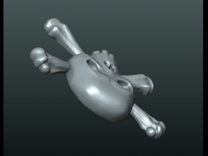 simple skull relief 3D Принт Модель