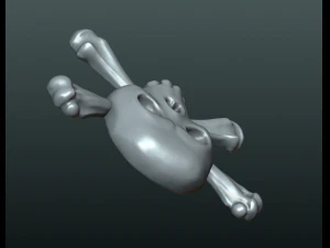 simple skull relief 3D Print Model