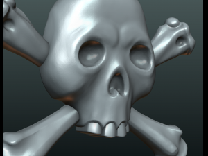 simple skull relief 3D Принт Модель