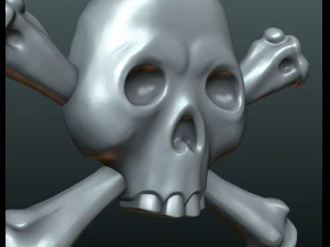simple skull relief 3D Print Model
