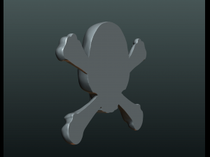 simple skull relief 3D Принт Модель