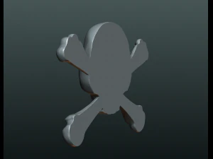simple skull relief 3D Print Model