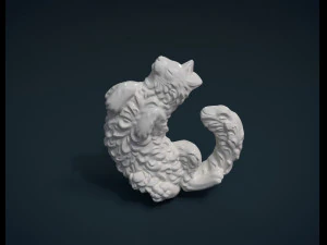 bajorrelieve de gato Modelo de impresión 3D