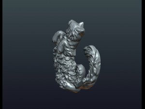 cat bas-relief 3D 打印模型