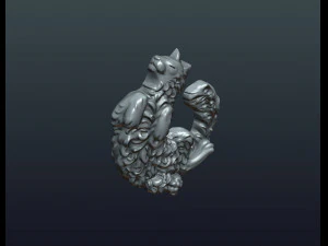 bajorrelieve de gato Modelo de impresión 3D