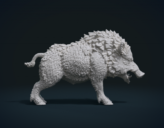 wild boar in static pose Modelo de Impressão 3D .c4d .max .obj .3ds .fbx .stl .blend 