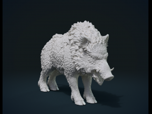 wild boar in static pose Modelo de Impressão 3D